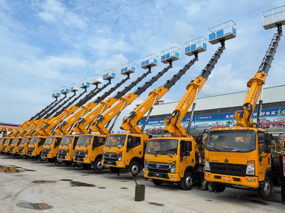 Shenbai Aerial Work Platform Trucks Ready for Global Export