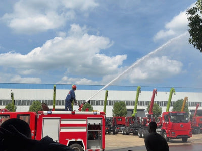 Ethiopian Delegation Visits Howocrane Fire Truck Workshop and Observes High-Pressure Water Gun Demo