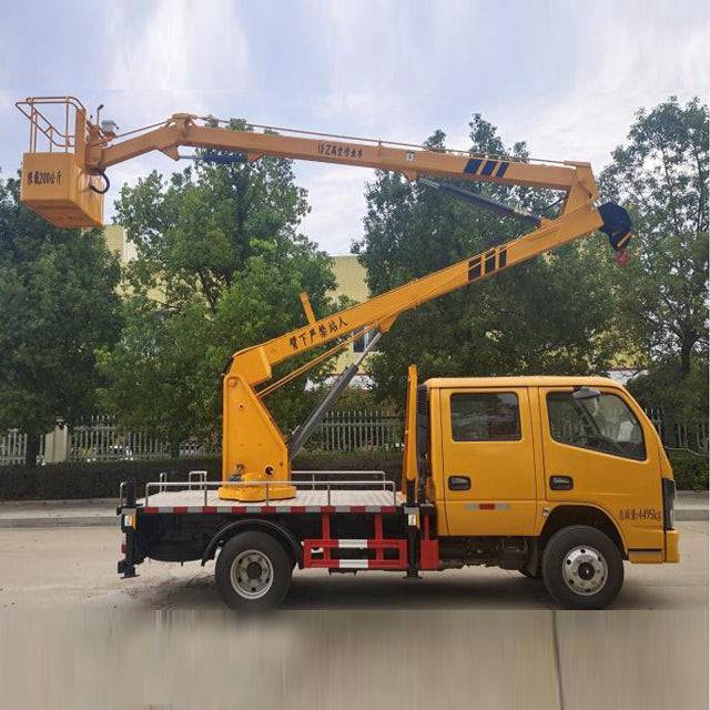 13-18 meters Dongfeng 4x2 folding arm high altitude working platform truck - Side View - SHENBAI Auto