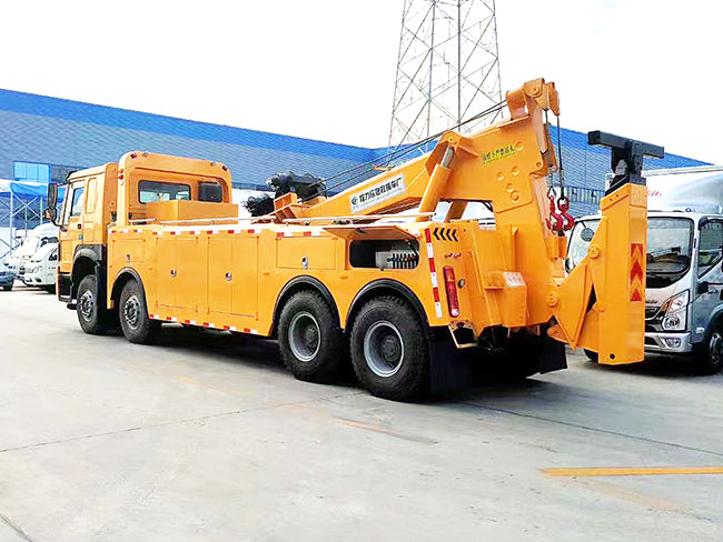 SINOTRUK HOWO 8×4 Integrated Tow & Crane Wrecker Truck