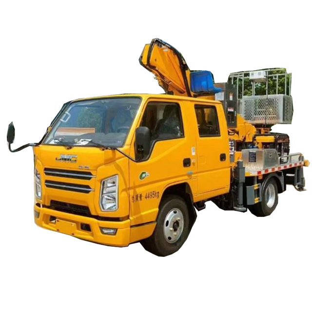 16 meters JiangLing 4x2 telescopic boom aerial operation vehicle - Side View - SHENBAI Auto