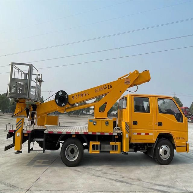 16 meters JiangLing 4x2 telescopic boom aerial operation vehicle - Working Angle - SHENBAI Auto