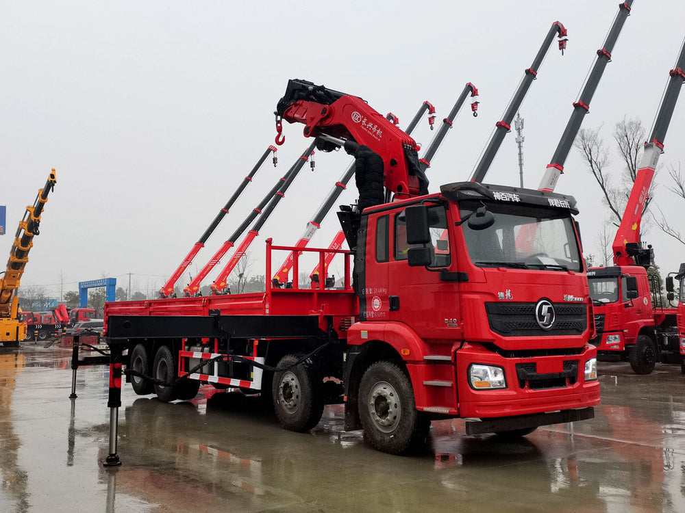 Shaanxi Automobile Delong 8x4 Changxing 25-ton Knuckle Boom Truck Crane