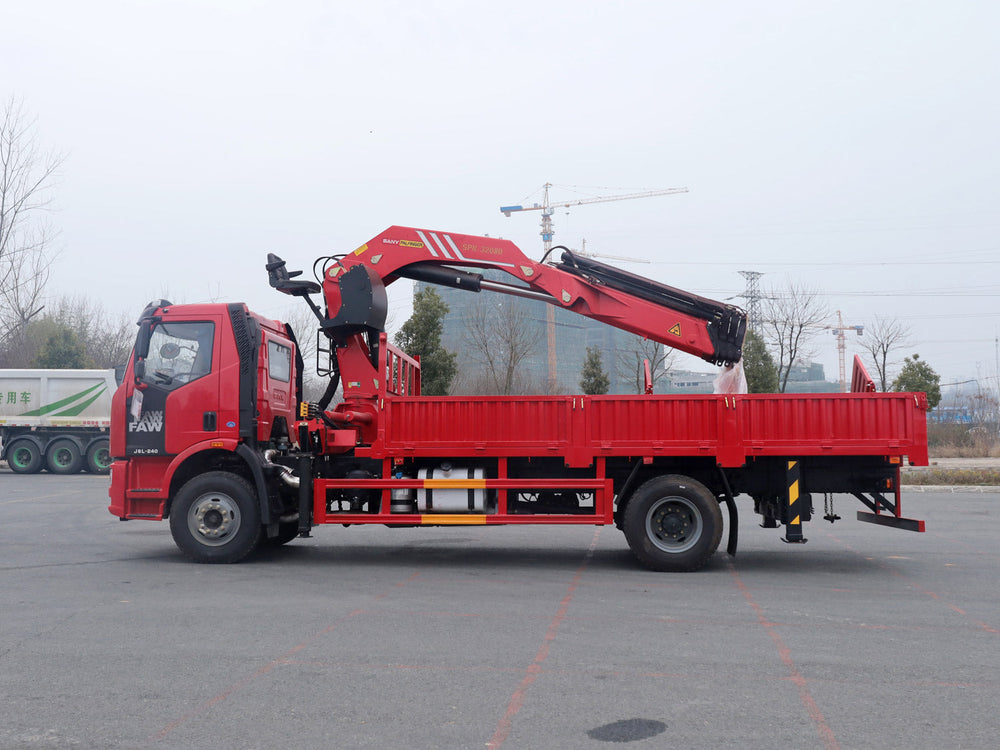 Jiefang 4*2 Sany 16-ton folding boom crane