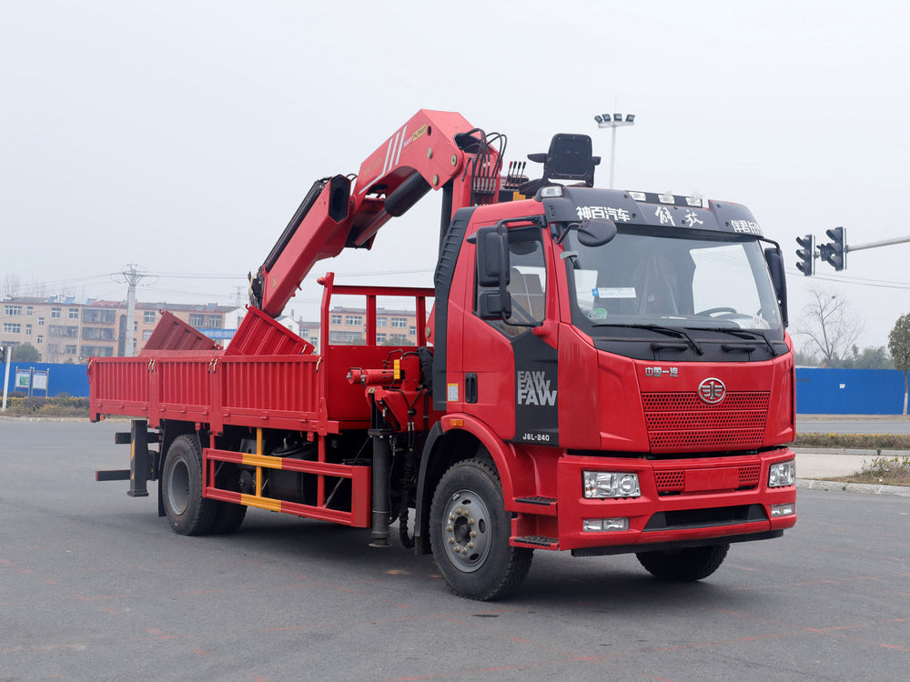 Jiefang 4*2 Sany 16-ton folding boom crane