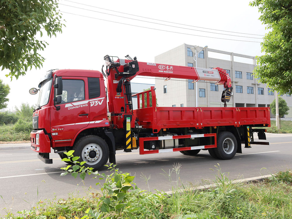 Dongfeng 4×2 Changxing 10-ton Straight Boom Truck Crane