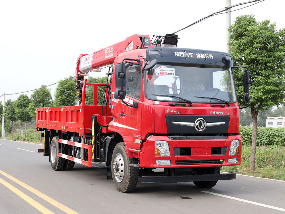Dongfeng 4×2 Changxing 10-ton Straight Boom Truck Crane