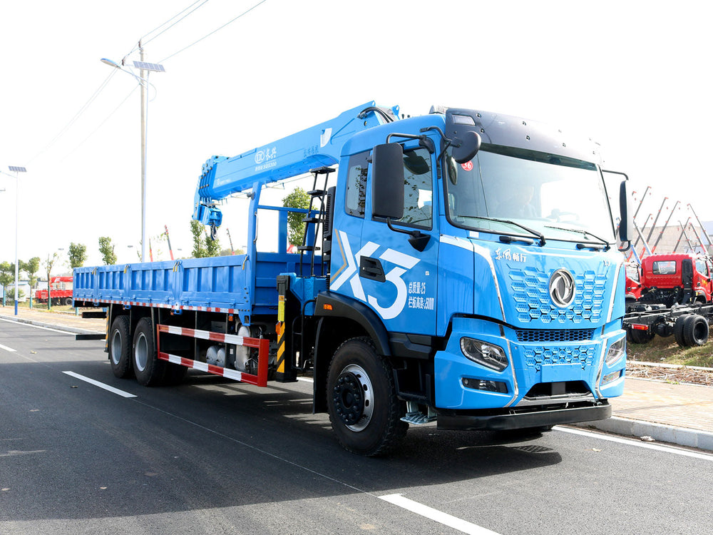 Dongfeng 6×4 Changxing  12-ton straight boom truck-mounted crane