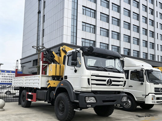 BeiBen 4x4 XCMG 10-ton folding boom crane
