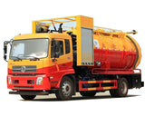 Dongfeng  4x2 sludge transport truck  4 square water tank 8 square waste tank