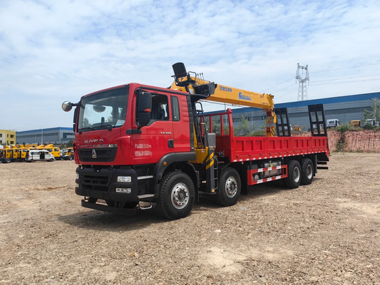 Howo 400HP 8×4 XCMG 14-ton 5-section Boom Flatbed Crane Truck - SHENBAI Auto