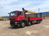 Howo 400HP 8×4 XCMG 14-ton 5-section Boom Flatbed Crane Truck - SHENBAI Auto
