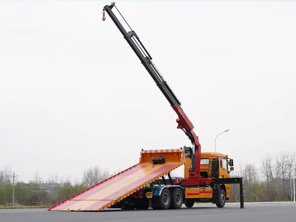 SHACMAN Changxing 12-ton Folding Boom Wrecker Truck with Crane - View 6 - SHENBAI Auto